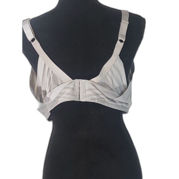 Paramour Grey Satin Mesh Seamless Underwired Bra 42DD - Picture 8 of 9